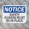 Signmission Safety Guards Must Be In Place OSHA Notice Sign, Plastic, 14in W x 10in L, 2PK OS-2PACK-NS-P-1014-L-18209 - alternate 5